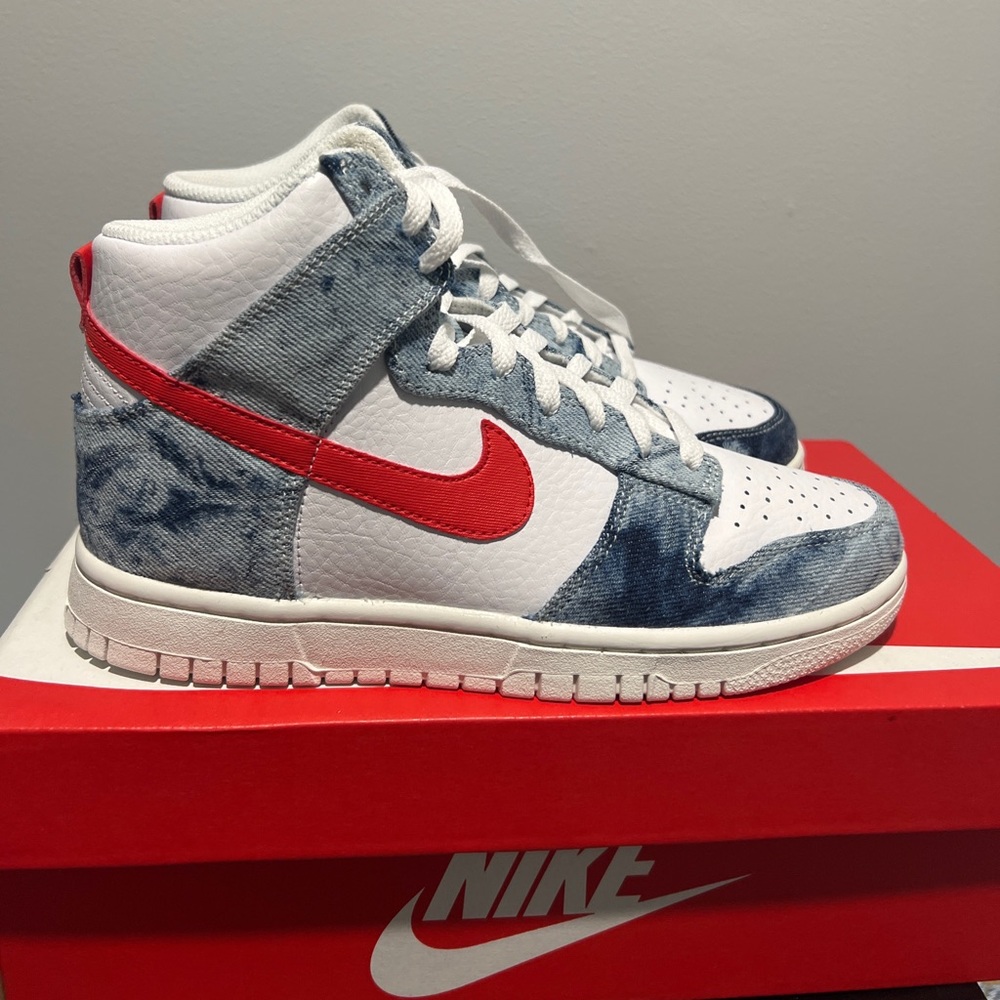Nike Dunk High Washed Denim 7(W) 5.5(US)